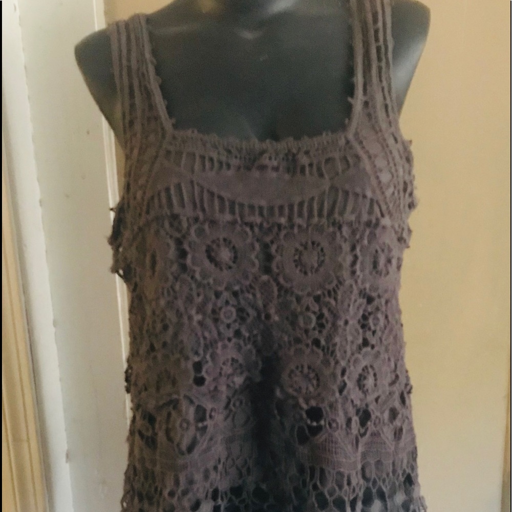Pins and needles khaki tank top